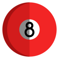 icône plate de dessin animé boule de billard png