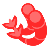 Fried Shrimp Cartoon flat Illustration png