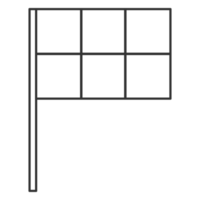 icône de drapeau de course dans le style de contour png