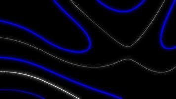 conceito t1 abstrato linhas líquidas fundo de animação azul médio com efeitos de néon video