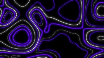 concepto t4 líneas líquidas abstractas fondo de animación violeta azul con efectos de neón video