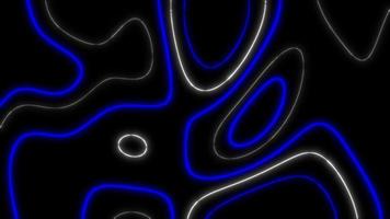 concept t4 lignes liquides abstraites fond d'animation bleu moyen avec effets topographiques et néon