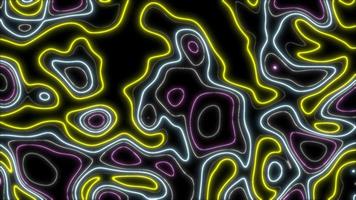 konzept t5 abstrakte flüssige linien animation hintergrund lebendige farne neonfarbe mit topografischen und neoneffekten