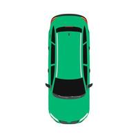 ilustración de icono plano de vector de concepto de transporte de vista superior de coche