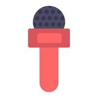 Vector music microphone illustration. Sound radio studio and audio karaoke communication. Musical speech voice icon and broadcast media isolated white. Mic broadcasting retro and record entertainment