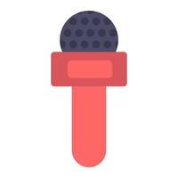 Vector music microphone illustration. Sound radio studio and audio karaoke communication. Musical speech voice icon and broadcast media isolated white. Mic broadcasting retro and record entertainment