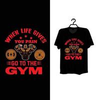 Gym T shirt design. vector