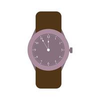 reloj de pulsera tiempo reloj vector ilustración aislado blanco icono. moderno reloj de pulsera de mano objeto de diseño de pulsera de negocios de moda. icono gráfico de accesorios de lujo con flecha. moda de dispositivo de mano simple