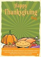 Happy thanksgiving poster design vector