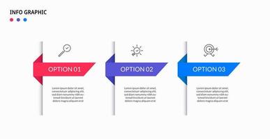 Vector Infographic design business template with icons and 3 options or steps. Can be used for process diagram, presentations, workflow layout, banner, flow chart, info graph