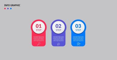 Vector Infographic design business template with icons and 3 options or steps. Can be used for process diagram, presentations, workflow layout, banner, flow chart, info graph