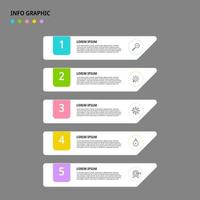 Vector Infographic design business template with icons and 5 options or steps. Can be used for process diagram, presentations, workflow layout, banner, flow chart, info graph