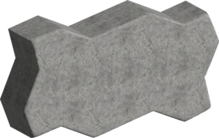 3D Realistic Set of top view street pavements or park sidewalk road pattern street tile. Floor tiles with rock. Stone floor architecture material block png