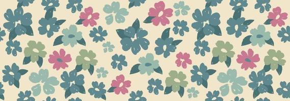 Floral background for textile, swimsuit, wallpaper, pattern covers, surface, gift wrap vector