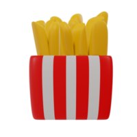 ilustração de renderização 3d de fast food png