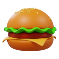 ilustración de renderizado 3d de comida rápida png