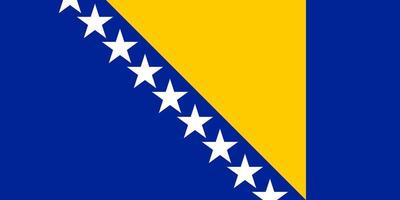 Flag Bosnia and Herzegovina vector illustration symbol national country icon. Freedom nation flag Bosnia and Herzegovina independence patriotism celebration design government international official