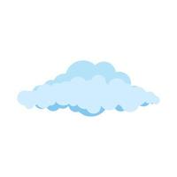 nube icono vector tiempo ilustración azul diseño naturaleza. aire de dibujos animados de icono abstracto esponjoso con nubes. concepto de elemento de forma de entorno blanco aislado de nube de símbolo. curva cúmulo simplicidad cielo