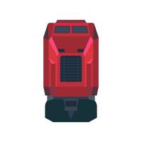 Railway train transportation vector icon front view. Travel locomotive railroad subway vehicle. Flat passenger urban public traffic