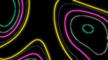 Concept T4 Abstract Liquid Lines Geometric Glow Neon Color Animation Background with Topographic and Neon Effects video