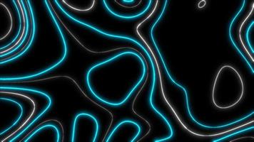Concept T3 Abstract Liquid Lines Cyan Animation Background with Topographic and Neon Effects video