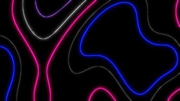 concept t4 lignes liquides abstraites motif psychédélique fond d'animation couleur néon avec effets topographiques et néon