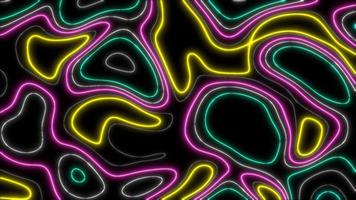 conceito t5 abstrato linhas líquidas animação fundo geométrico brilho neon cor com efeitos topográficos e neon video