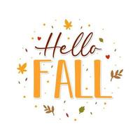 Hello Fall Vectors, Icons, and Graphics Illustration vector