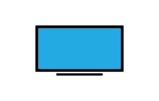 vector de icono de televisión, signo sólido de tv, pictograma colorido aislado en blanco, ilustración de logotipo