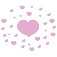 Heart Background. Banner with Flat Heart. vector