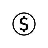 Dollar money icon vector illustration template design trendy