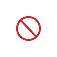Vector stop icon, prohibited passage, no entry sign on white background, red stop logo, prohibition sign, vector artwork.