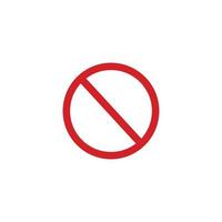 Vector stop icon, prohibited passage, no entry sign on white background, red stop logo, prohibition sign, vector artwork.