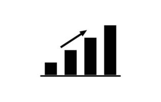 Growing graph icon. Bar chart. Infographic. Vector icon isolated on white background.