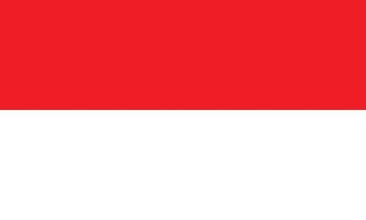 Vector flag of Indonesia. Accurate dimensions and official colors. Symbol of patriotism and freedom. This file is suitable for digital editing and printing of any size.