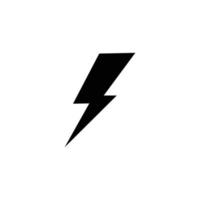 relámpago, elemento de diseño del logotipo del vector de energía eléctrica. concepto de símbolo de electricidad de energía y truenos.