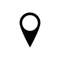 icono de ubicación vectorial. marcador de lugar de pin de mapa moderno. mapa de navegación, gps, dirección, lugar, brújula, contacto, concepto de búsqueda. diseño de logotipo, web, ui, aplicación móvil vector