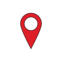 Vector location icon. Modern map pin place marker. Navigation map, gps, direction, place, compass, contact, search concept. Design for logo, Web, UI, mobile app