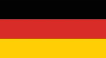 bandera de alemania icono de alemán. geografía de alemania. cuadrado para banner y botón. insignia de berlín y munich. país de europa y el mundo. emblema con colores negro, rojo y amarillo vector