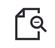 Document symbol and paper icon simple outline linear vector. vector