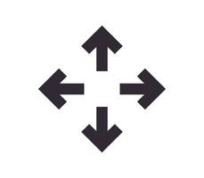 Scaling symbol and sizing arrow icon simple outline linear vector. vector