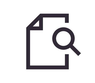 Document symbol and paper icon simple outline linear vector. vector