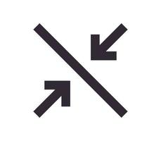Scaling symbol and sizing arrow icon simple outline linear vector. vector