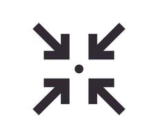 Scaling symbol and sizing arrow icon simple outline linear vector. vector