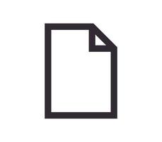 Document symbol and paper icon simple outline linear vector. vector