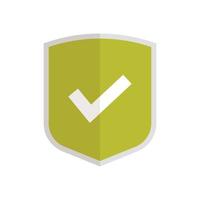 Guarantee and privacy badge flat illustration. vector