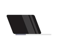Laptop screen and computer with empty screen, blank copy space on computer, laptop front view, device screen flat vector illustration.