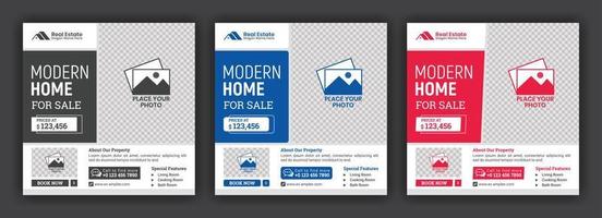 Luxury Home Sale Real Estate Social Media Post or Square Banner Design Template vector