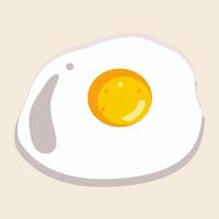 ilustración vectorial de huevos fritos sobre un fondo blanco en estilo plano vector