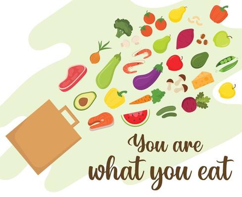 Proper shopping. The concept of proper nutrition, healthy fruits and vegetables. Healthy Lifestyle concept. Choose what you eat. Eat healthy food.